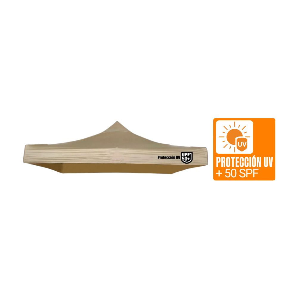Repuesto Lona Toldo Plegable Fp50+ 300x300cm Taupe Orange Repuesto Lona Toldo Plegable Fp50+ 300x300cm Taupe Orange