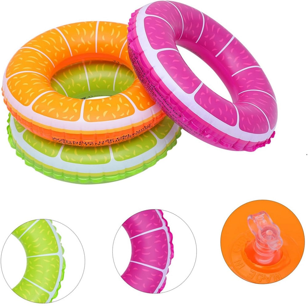Flotadores Inflables para Nadar en Piscina Naranja Set de 3