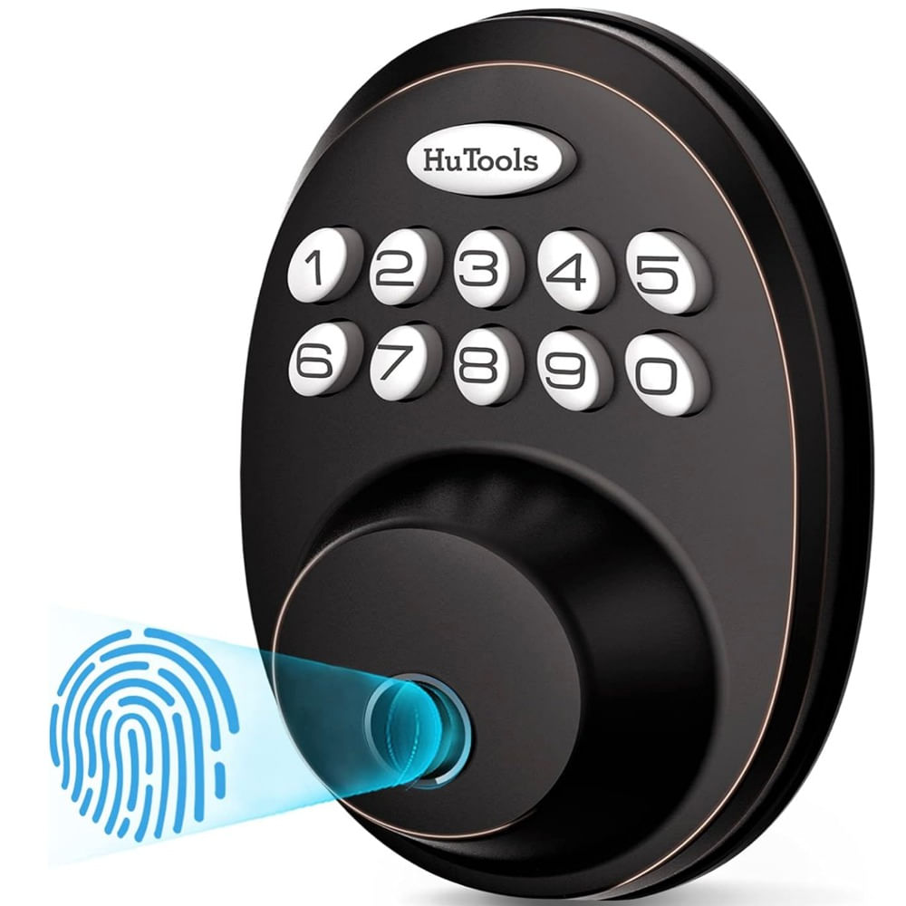 Hutools cerradura inteligente con huella dactilar y teclado