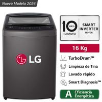 Lavadora LG 16 Kg Carga Superior Smart Inverter WT16BVTB Negro