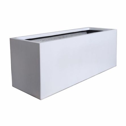 Maceta de Fibra de Vidrio FIBRAPOTS B Blanco 50x20x20cm Maceta de Fibra de Vidrio FIBRAPOTS B Blanco 50x20x20cm