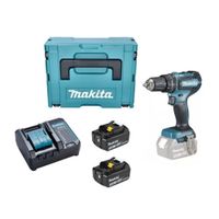 Taladro percutor 1/2"" 18V DHP485Z + 2 baterías 3.0 + cargador + maletín Makita
