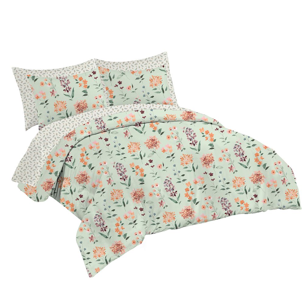 Set Edredón OI25 Micro Print Flores Queen