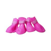 Zapatos de Silicona para Mascotas Perros y/o Gatos Talla L Rosado