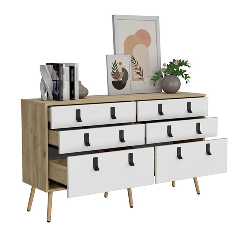 Comoda Moderna Amore Home Brauly 6 Cajones