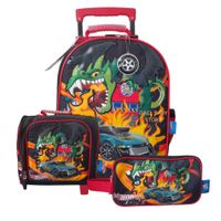 Pack Escolar Primaria Maleta Lonchera y Cartuchera Hot Wheels