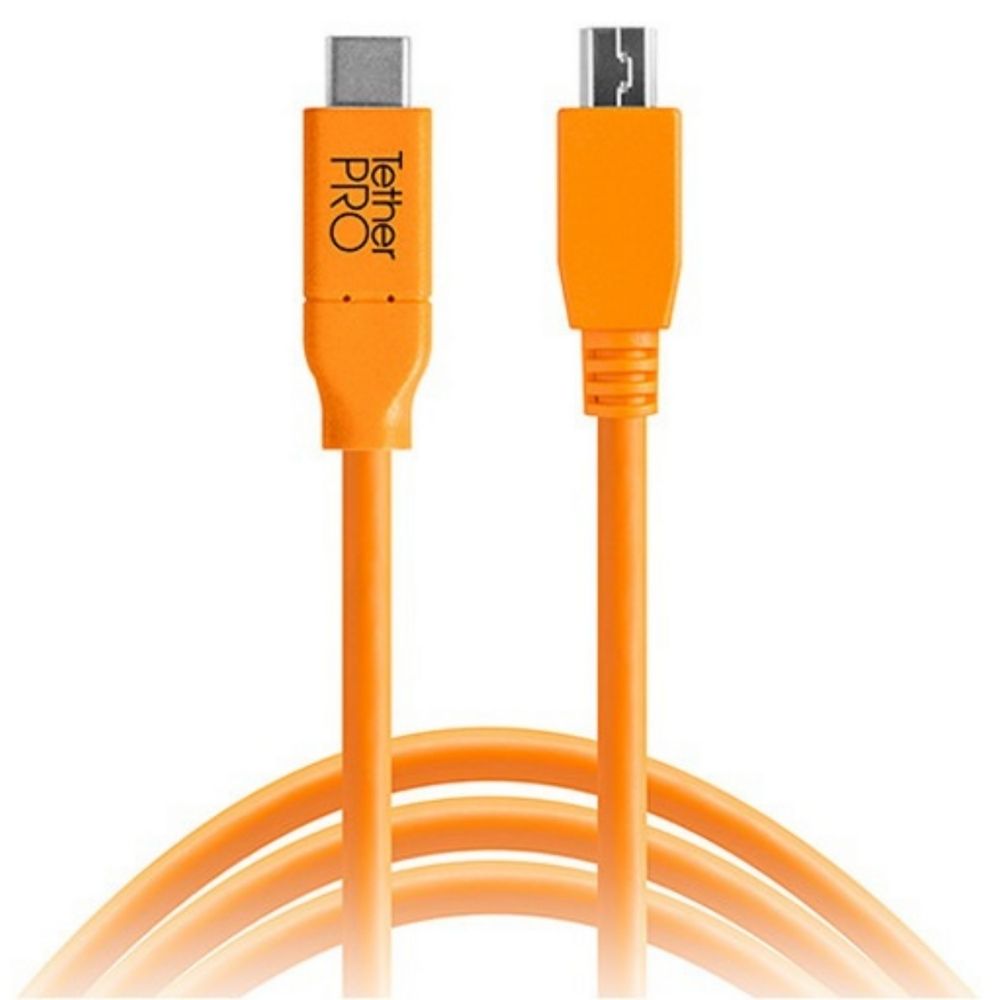Cable Tether Tools USB 2.0 Tipo C a USB Mini-B con 5 Pines (4,6 metros)