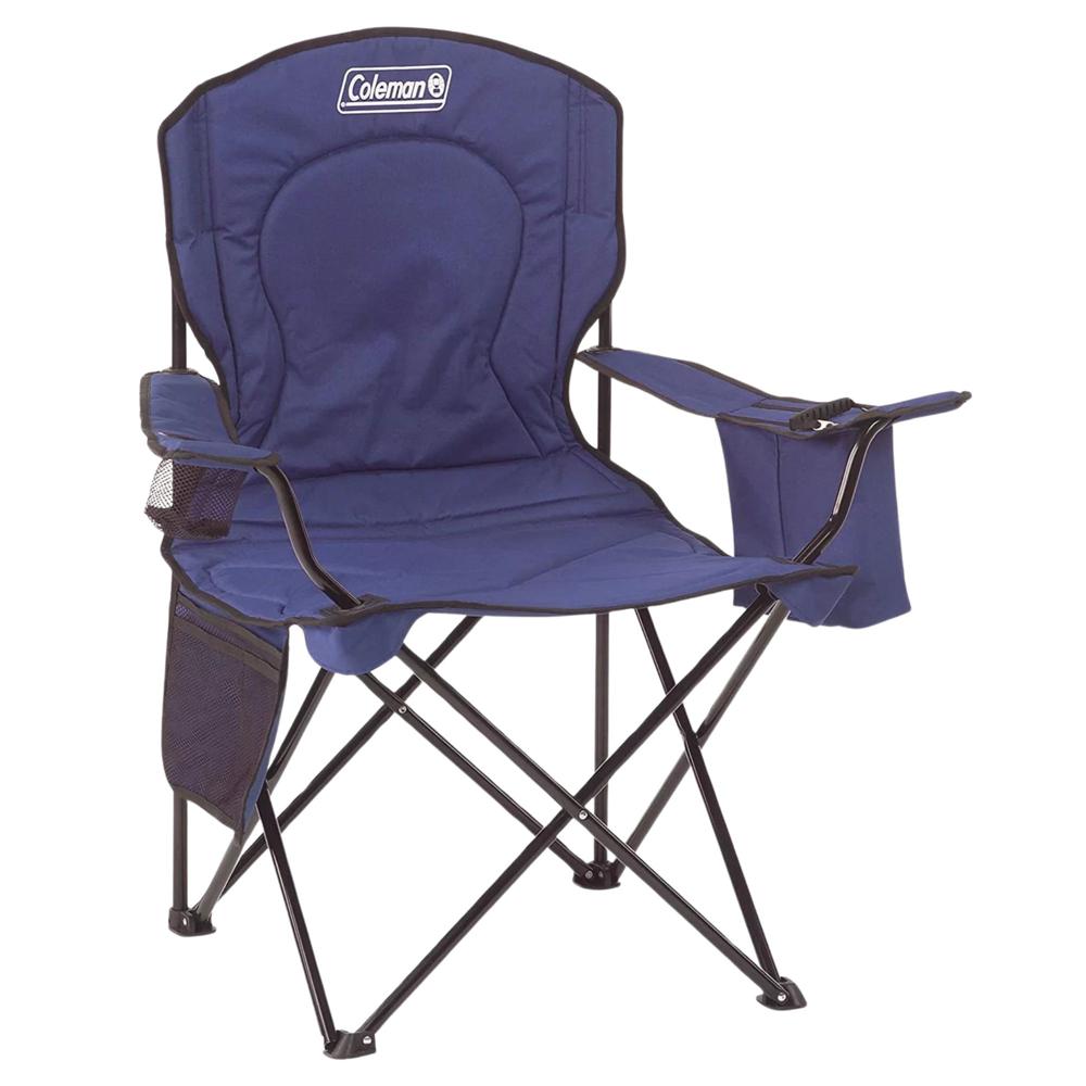 Silla Coleman Quad con Cooler Azul
