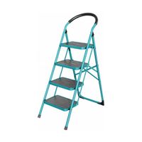 Escalera Tubular de Acero 4 Pasos Soporta 150kg Total THLAD09041