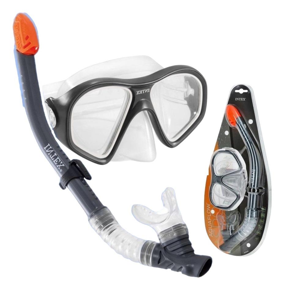 Buceo Piscina Mar Gafas y Snorkel Intex Plomo
