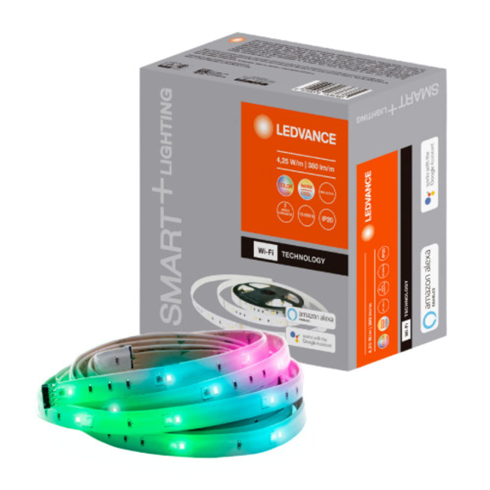 Cinta Led Smart + Wifi 4.25W/MT RGBW 380LM/M IP20 2MT 100-240V - Ledvance