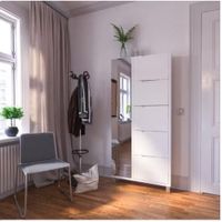 Zapatera Moderna con Espejo Marina Blanco R&R MUEBLES