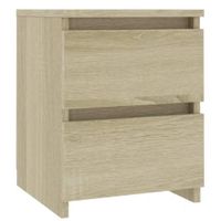 Velador Moderno Cori 2 Cajones Marrón Claro R&R MUEBLES
