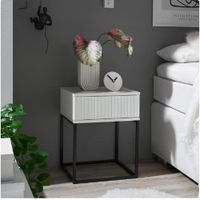 Velador Moderno Prado Blanco 1 Cajón R&R MUEBLES