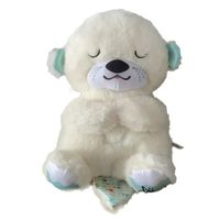 Peluche Nutria Dormilona que Respira Musical Beige Generico