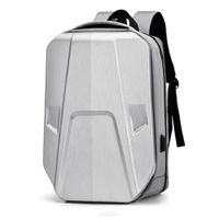 Mochila Gamer Robot Antirrobo Spirit Armor Series Portalaptop 17 Con USB Y Audio Plateado