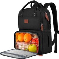 Mochila Térmica MATEIN Clásico Lonchera Portalaptop 15.6  Estudios Viajes Trabajo Negro