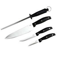 Set de Cuchillos con Afilador 4 Piezas Acero Inoxidable