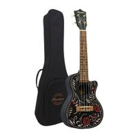 Ukelele Concierto Black Edition Flower&R