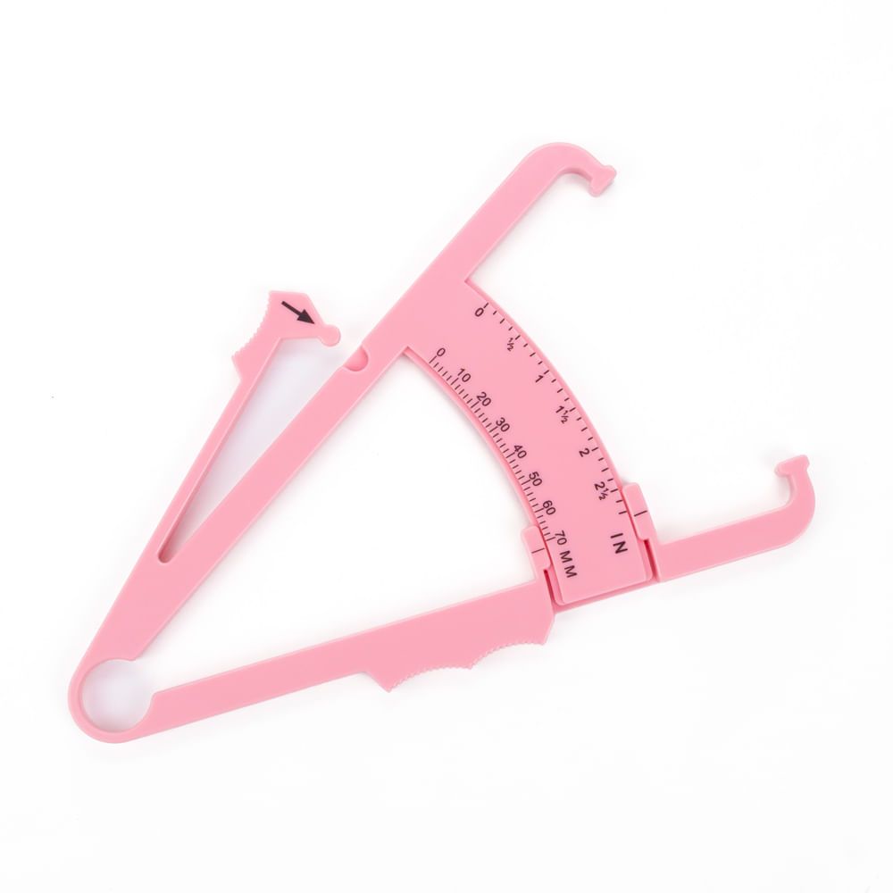 Adipómetro Plicómetro Medidor de Grasa Tipo Pinza Rosa