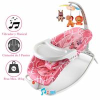Silla Mecedora  Musical con Vibrador Ocean Rosado
