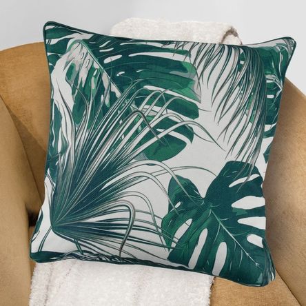 Cojín estampado con cierre Palmas Verdes 45x45cm Orange Cojín estampado con cierre Palmas Verdes 45x45cm Orange