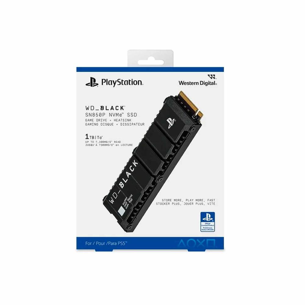 Memoria SSD WD Black NVMe para PS5 SN850P 1TB Black