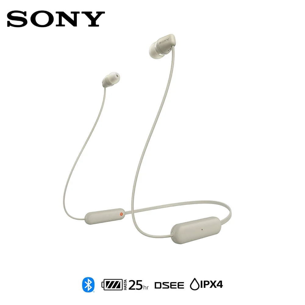 Audífono In Ear Bluetooth Sony WI-C100/CZ UC Beige