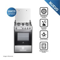 Cocina de 4 Hornillas a Gas Indurama Quarzo Viena Cromada