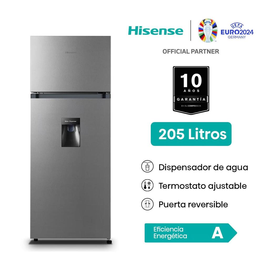 Refrigeradora HISENSE Top Mount 205L RD267H Gris