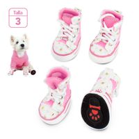 Zapatos para Perros Mascotas Antideslizante Rosado Talla 3 JJ3