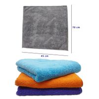 Pack 3 und Paño Microfibra Con Peluche 70 cm x 45 cm NO Ojal Color Variado