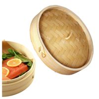 Tapa de Vaporera De Bambu 23cm diam 1pza