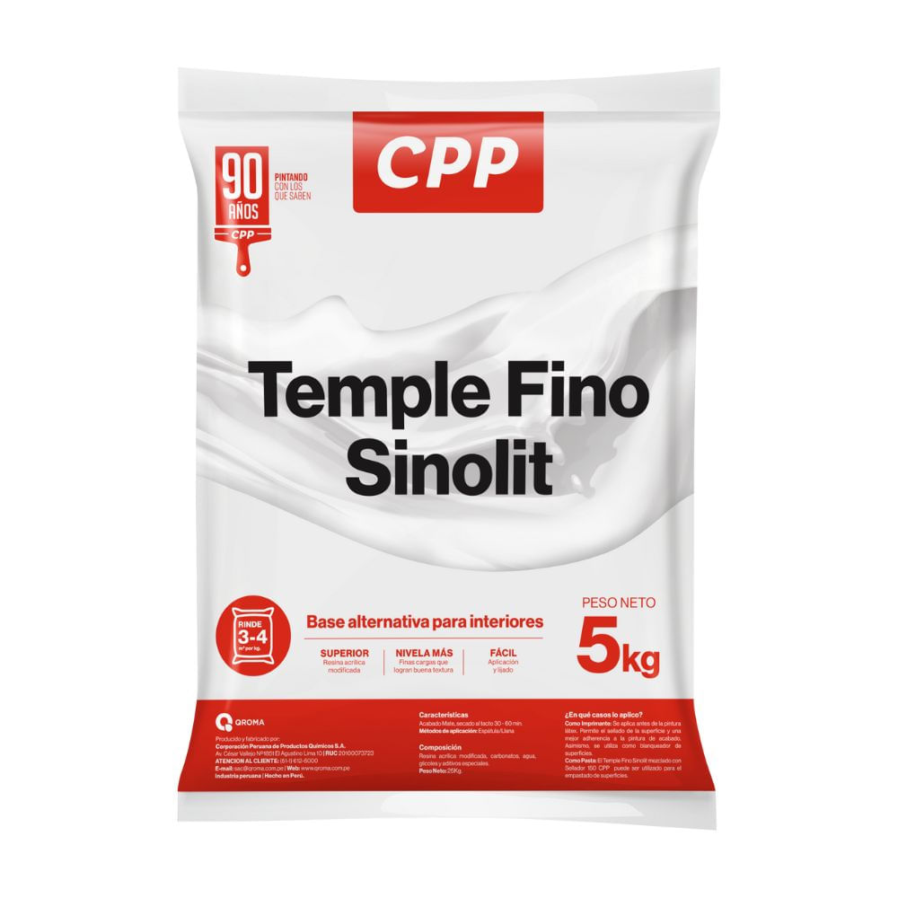Temple fino Sinolit Blanco 5kg CPP