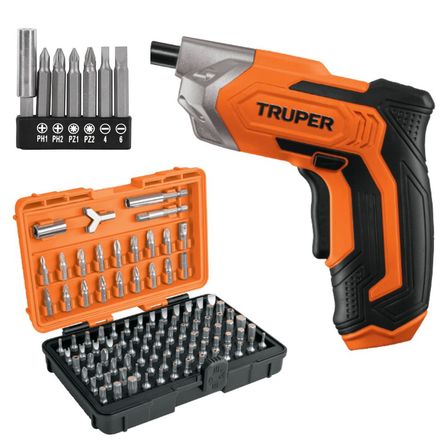 Destornillador inalámbrico profesional 3.6V + juego de 100 puntas