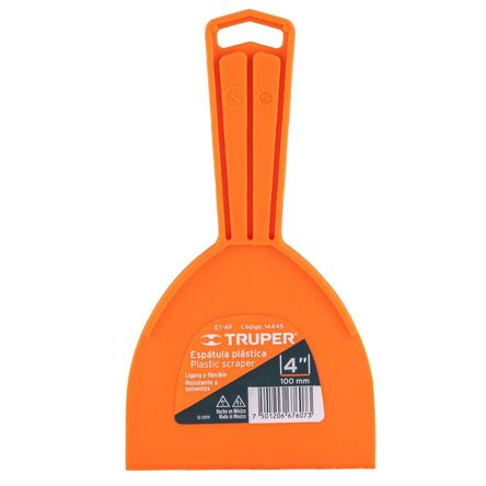 Espátula para estucado de pvc 4 pulgadas Truper