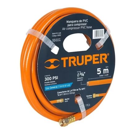 Manguera de aire 5m para compresor Truper