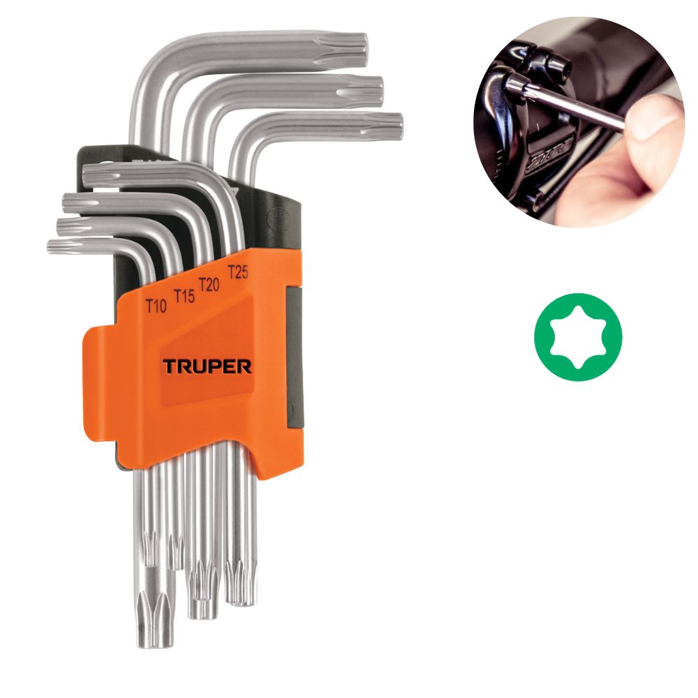 Juego 7 llaves Torx Truper con organizador Juego 7 llaves Torx Truper con organizador