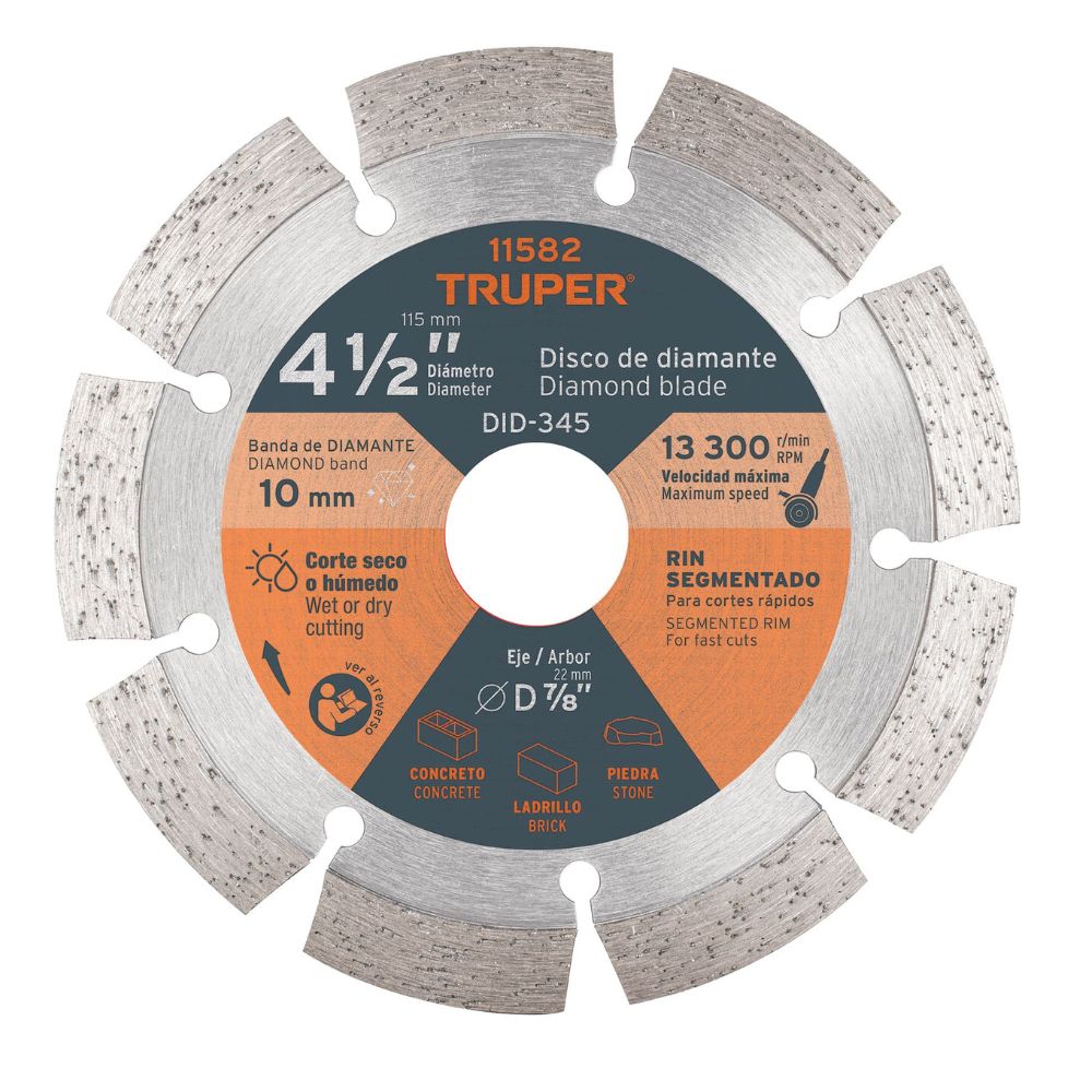 Disco diamantado de 4-1/2 Disco diamantado de 4-1/2
