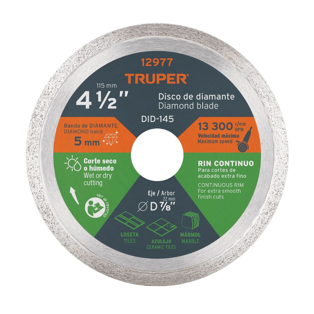 Disco de diamante de 4-1/2 Disco de diamante de 4-1/2