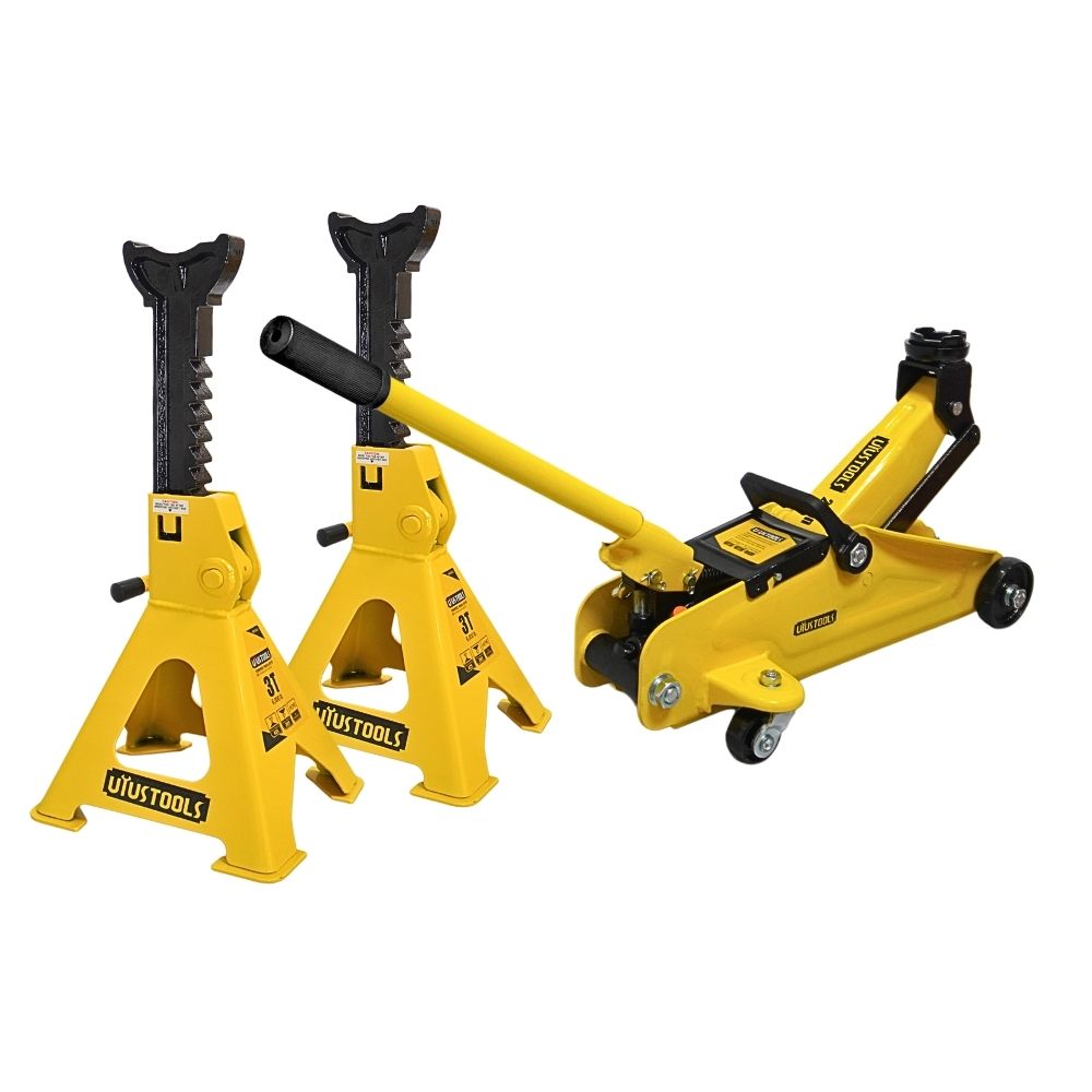 Gata Lagarto gata caimán 2TN + 2 Caballetes de auto 3TN UYUSTOOLS Gata Lagarto gata caimán 2TN + 2 Caballetes de auto 3TN UYUSTOOLS