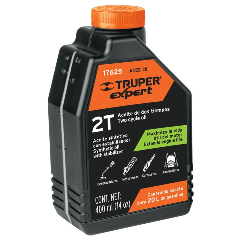 Aceite 2 tiempos para motores, 400 ml Truper Aceite 2 tiempos para motores, 400 ml Truper