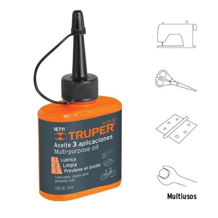 Aceite 3 En 1 multiusos 30ml (1oz), truper