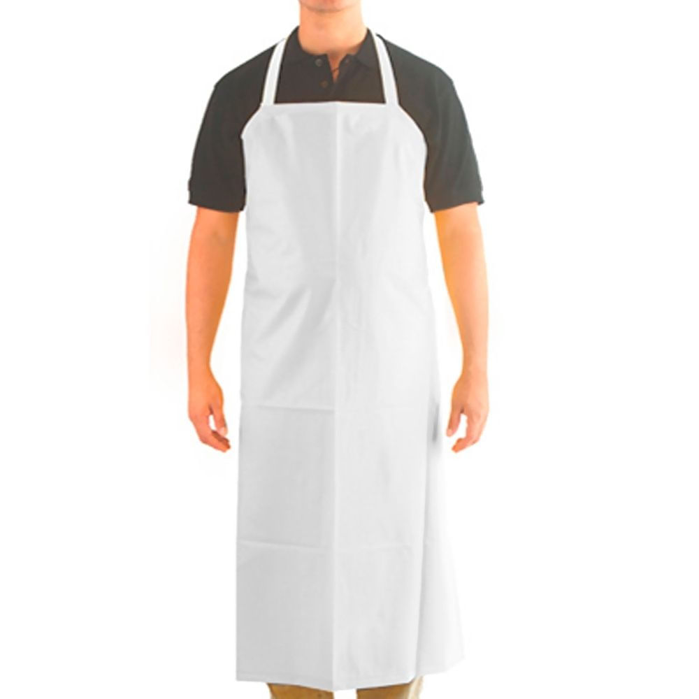 Delantal PVC Termosellado Blanco Talla M Delantal PVC Termosellado Blanco Talla M
