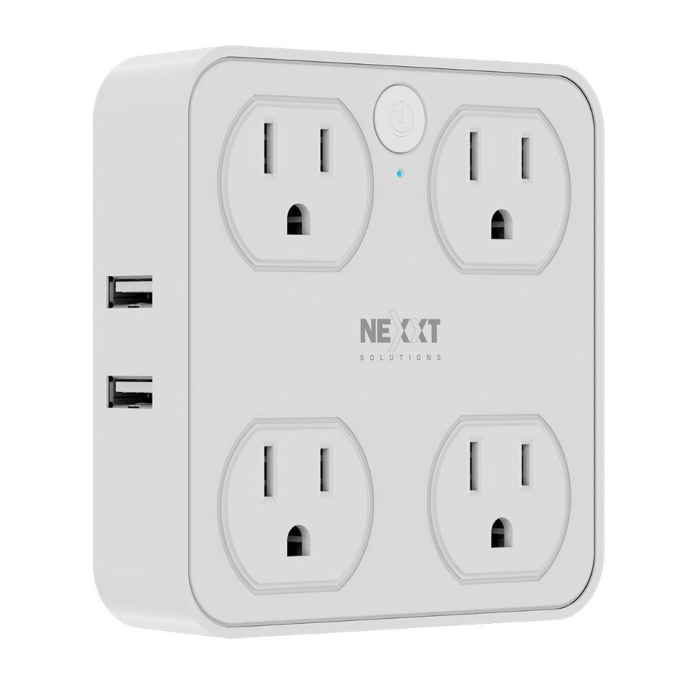 Enchufe Smart 4 Tomas: 2 USB-A y 2 USB-C Nexxt Enchufe Smart 4 Tomas: 2 USB-A y 2 USB-C Nexxt