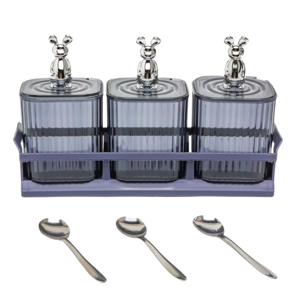 Set De 3 Condimenteros Mouse Morado 385MM01