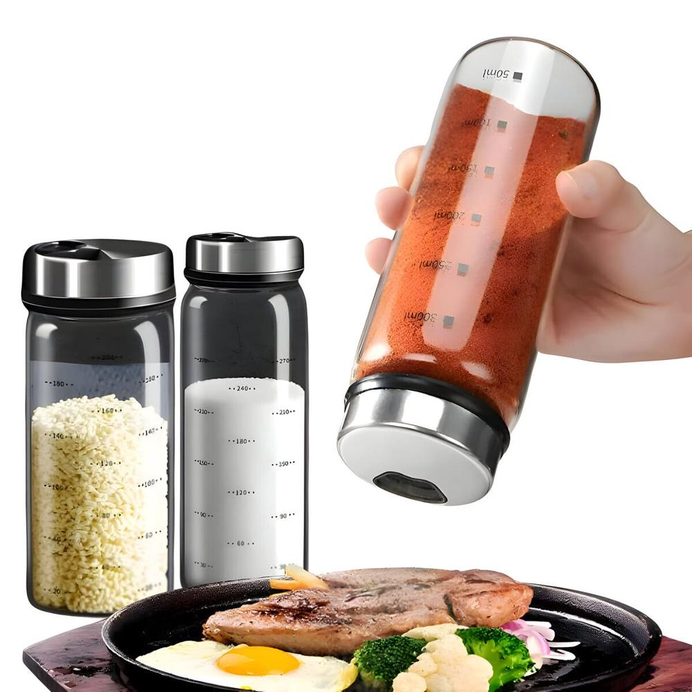 Set De 3 Condimenteros Con Tapa De Acero Modelo S1 110001