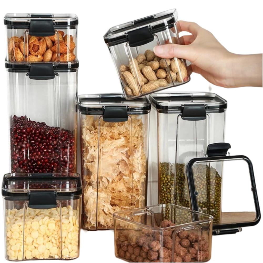 Set de 8 Frascos Herméticos Organizadores de Cocina 1250001