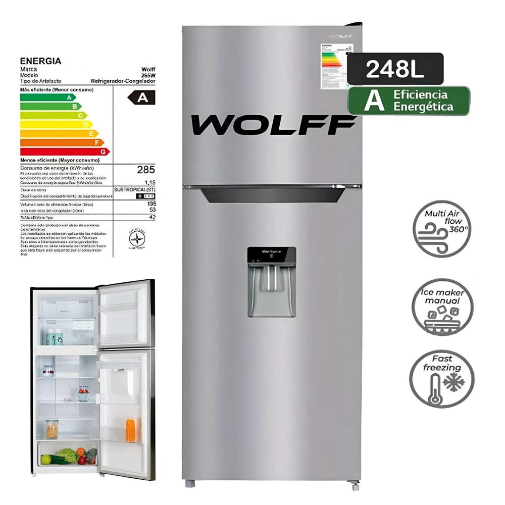 Refrigeradora Wolff No Frost WRF265D de 248L