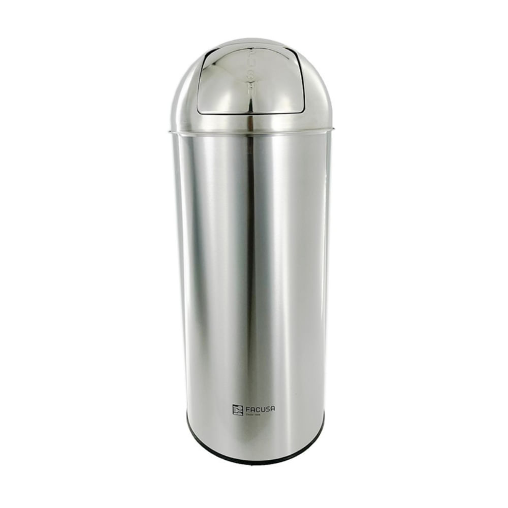 Papelera de Acero Inoxidable 50L Push (D36.5x73cm) - Resistente y Decorativa 984425001